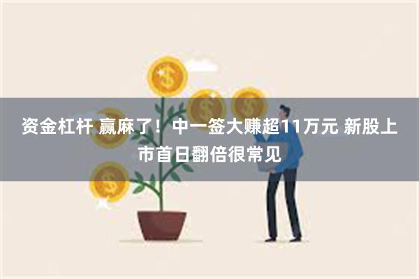 资金杠杆 赢麻了！中一签大赚超11万元 新股上市首日翻倍很常见