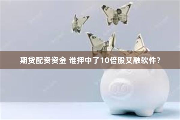 期货配资资金 谁押中了10倍股艾融软件？