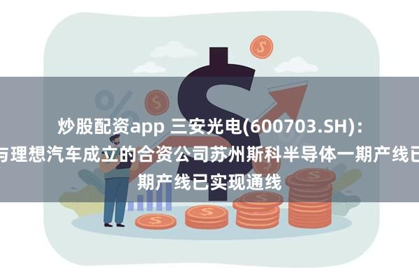 炒股配资app 三安光电(600703.SH)：湖南三安与理想汽车成立的合资公司苏州斯科半导体一期产线已实现通线