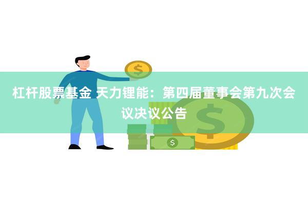 杠杆股票基金 天力锂能：第四届董事会第九次会议决议公告